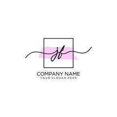 JF initial Handwriting logo vector templates