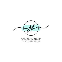 JF initial Handwriting logo vector templates