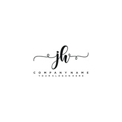 JH initial Handwriting logo vector templates