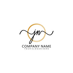JN initial Handwriting logo vector templates