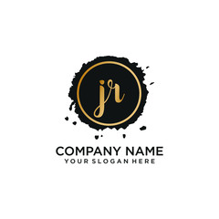 Fototapeta premium JR initial Handwriting logo vector templates