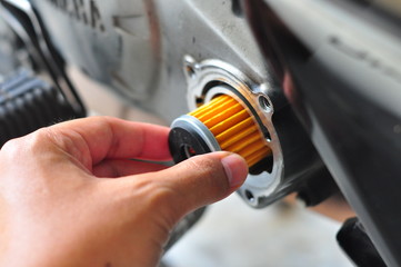 New Engine oil filter change