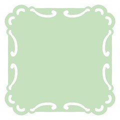 frame with green leaves