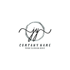 JY initial Handwriting logo vector templates