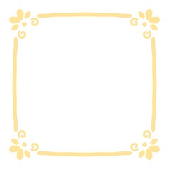 frame with flowers yellow