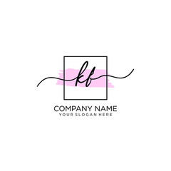 Fototapeta premium KF initial Handwriting logo vector templates