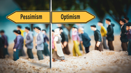 Street Sign Optimism versus Pessimism