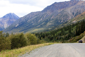 Yukon, Canada / USA - August 10, 2019: Yukon landscape view, Yukon, Canada, USA