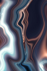 Luxury abstract fluid art, ink blur background, classic blue, gold. Liquid acrylic, epoxy futuristic painting. Slice of stone. Symmetric reflection.