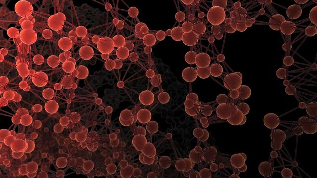 PNG Alpha.Molecular net chain.Abstract DNA cells animation.Good for medicine, treatment purpose. 