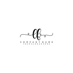 LF initial Handwriting logo vector templates