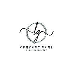 LG initial Handwriting logo vector templates