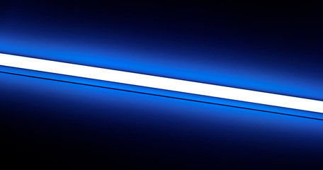 neon blue lights, abstract background, glowing diagonal line