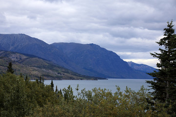 Yukon, Canada / USA - August 10, 2019: Yukon landscape view, Yukon, Canada, USA