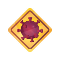 Obraz premium virus sign board pandemic stop coronavirus covid 19