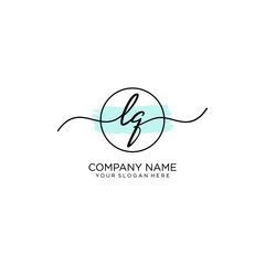 Fototapeta premium LQ initial Handwriting logo vector templates