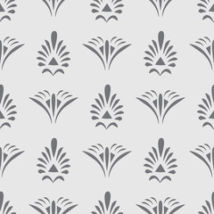Fototapeta premium beautiful traditional seamless pattern in silver texture. premium vector illustration. ethnic Indian, turkish and arabic motifs.