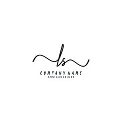 LS initial Handwriting logo vector templates