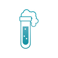 test tube with foam icon, gradient style