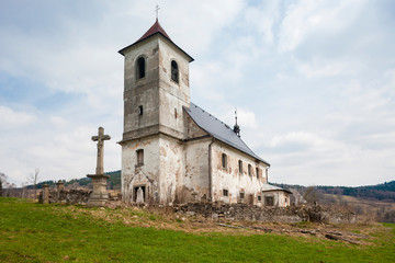 Fototapeta na wymiar Church of st. Jan Nepomucky, Bartosovice v Orlickych horach, Czech Republic