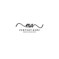 MM initial Handwriting logo vector templates