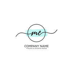 MC initial Handwriting logo vector templates