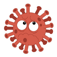 cartoon scene with corona virus and prevention - illustration