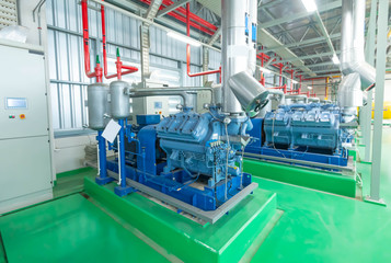 industrial compressor refrigeration station at manufacturing factory

