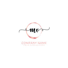 MV initial Handwriting logo vector templates