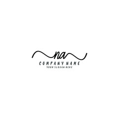 NA initial Handwriting logo vector templates