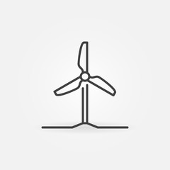 Wind turbine outline vector concept minimal icon or design element