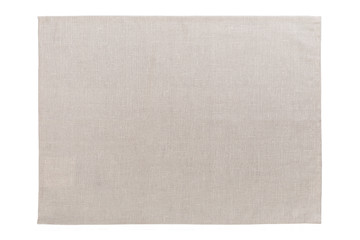 Fototapeta premium gray cloth napkin isolated on white background top view with copy space