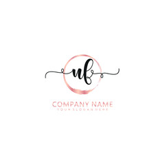 NF initial Handwriting logo vector templates