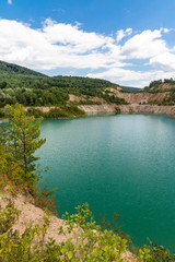 flooded former mine near Skrabske. Slovakia