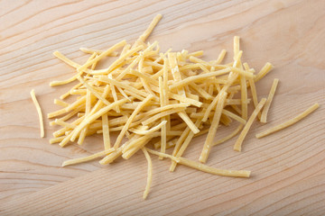 Traditional. Homemade noodles. Background texture.