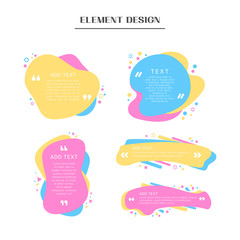 Colorful geometric shape text box design
