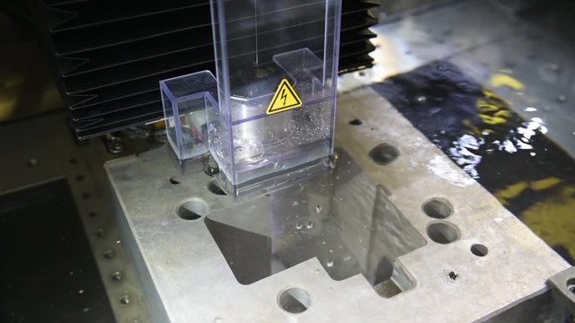 Precision cutting of metal parts.