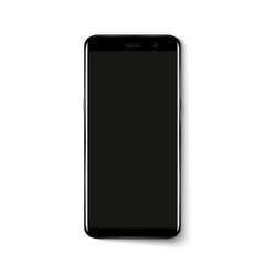 Phone black smartphone on a white background