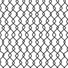 Naklejka premium Twisted freehand lines seamless pattern