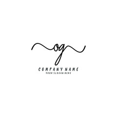 OG initial Handwriting logo vector templates