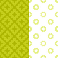 A set of 2 patterns. Design with manual hatching. Ethnic boho ornament. Seamless background. Tribal motif. Vector illustration for web design or print.