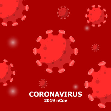 corinavirus alert  COVID-19 red color vector