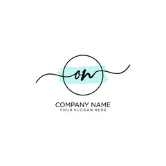 ON initial Handwriting logo vector templates