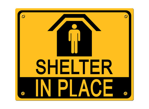 Shelter in place stop coronavirus covid-19 Campaign sign 2019-nCov vector design