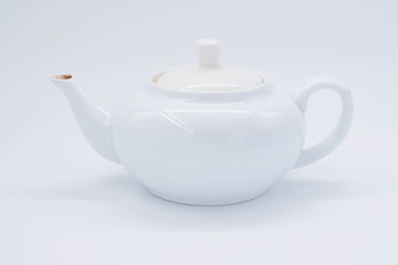 teapot on white  background, over light