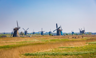 Authentische Holländische Mühle in Nord-Holland