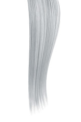 Gray hair on white, isolated