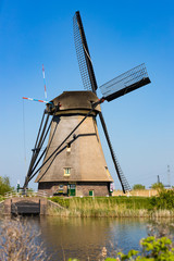 Authentische Holländische Mühle in Nord-Holland