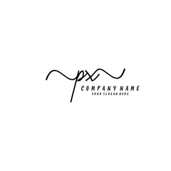 PX initial Handwriting logo vector template