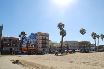 Fototapeta na wymiar Plage de Venice beach, Los Angeles